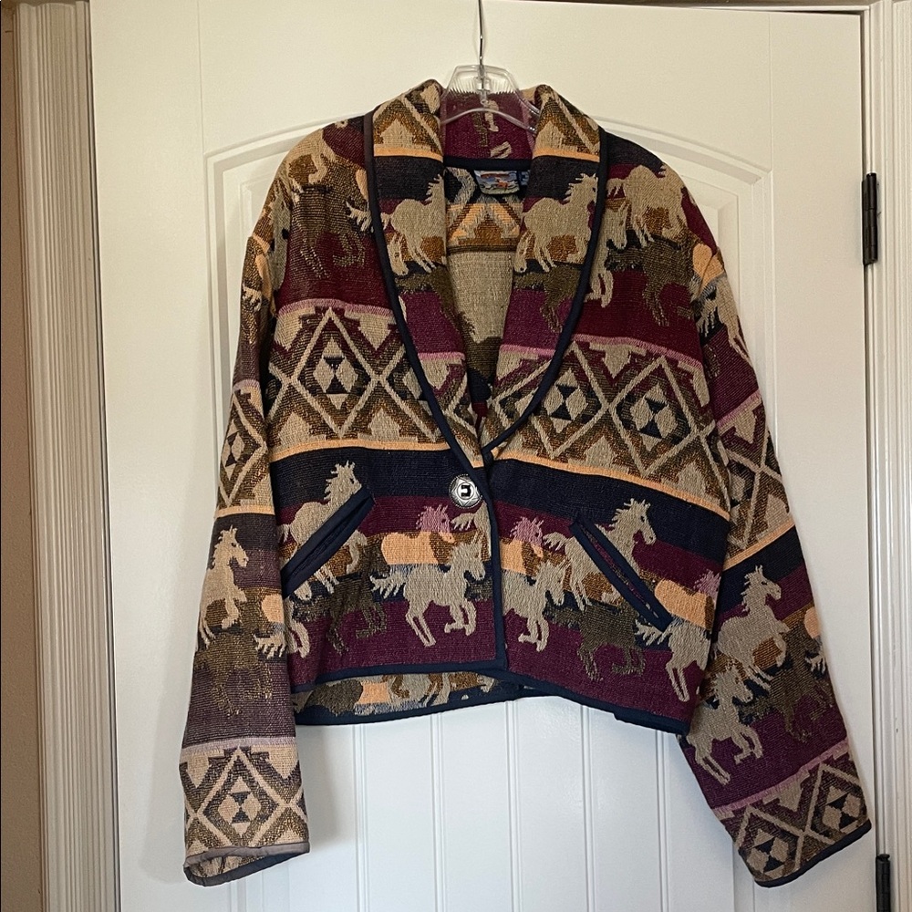 WESTERN THEME ~ Horse print jacket